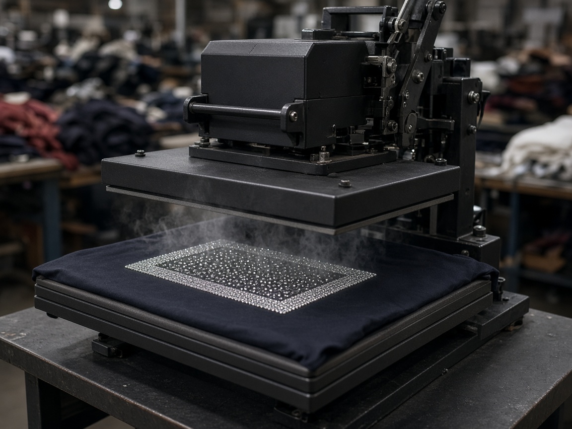 Hot fix heat press machine for bulk production